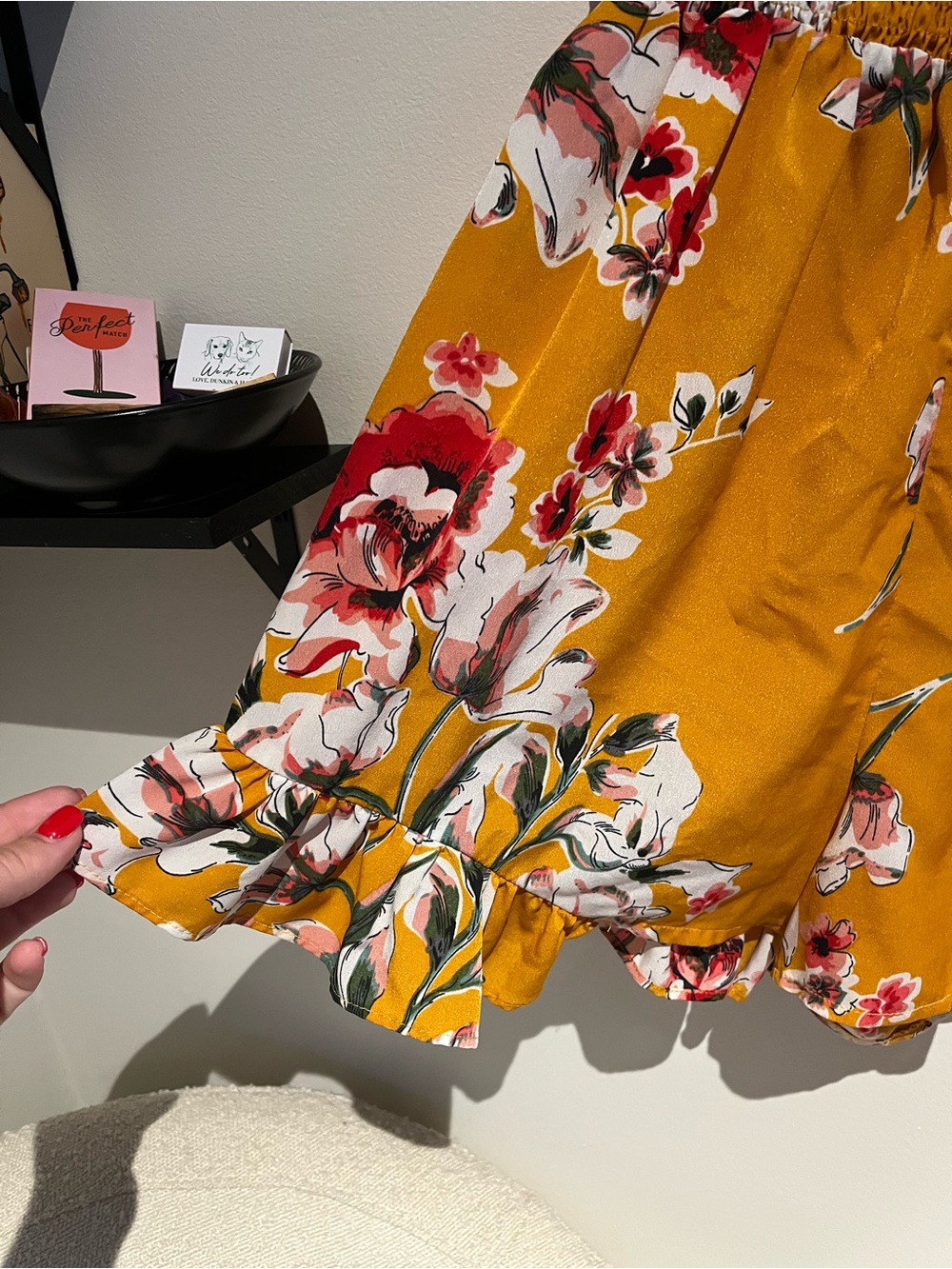Floral Print Ruffle Romper - Picture 3 of 4